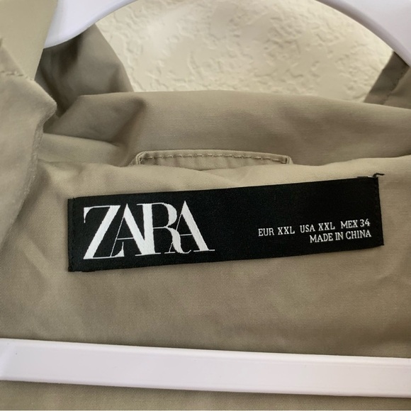 Zara womens water repellant hooded parka jacket XXL NEW - Picture 8 of 11